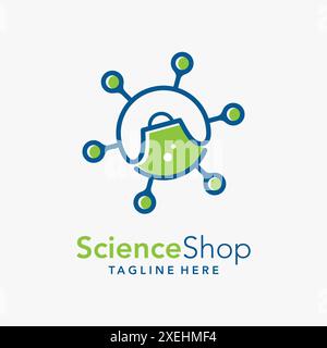 Science shop logo design Stock Vector