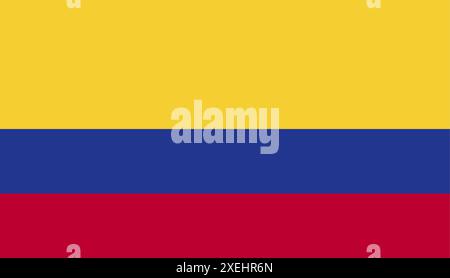 COLOMBIA Flag vector illustration, official color, National flag, symbol of nation, government, vector, illustration, isolated flag Stock Vector