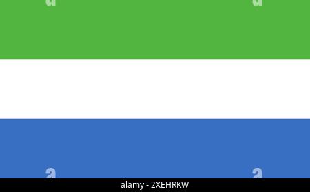Sierra Leone flag, vector illustration on a white background Stock ...