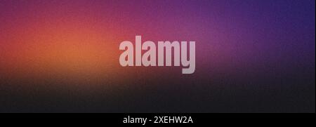 Colorful grainy background blending from violet to red to black Stock Photo