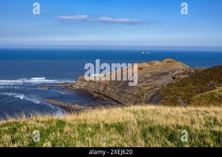 Kettleness Headland North Yoekshire Coast, Showeing Alum workings Scars Stock Photo