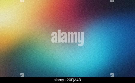 Retro grain texture effect on a vibrant gradient background Stock Photo