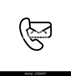Contact us icon. Single high quality outline symbol for web design or mobile app. Stock Vector