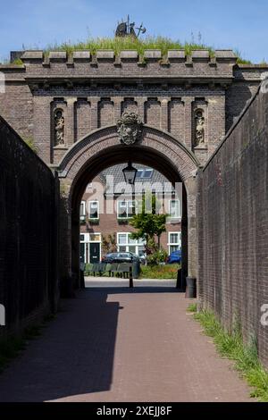 Stronghold historic waterlinie defense structure of Dutch town Naarden Stock Photo