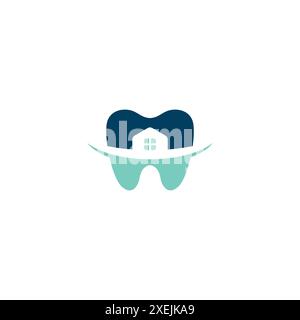 Dental Home Care Logo Design. Smile Dental Logo Stock Vector