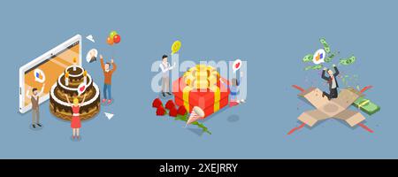 Happy family people flat illustration Stock Photo - Alamy