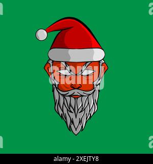Santa Claus logo on christmas and happy new year Stock Vector
