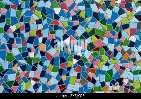 Colorful ceramic mosaic background Stock Photo