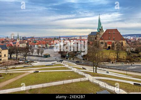 The cathedral of Erfurt in Thuringia Stock Photo