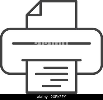 Printer icon in flat style. Office machine vector illustration on isolated background. Printout sign business concept. Stock Vector