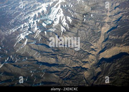 Afghanistan. Aerial View. Pamir Mountain. Stock Photo