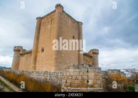 Medieval castle. Villafuerte de Esgueva, Valladolid province, Castilla Leon, Spain. Stock Photo