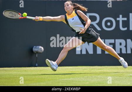 Eastbourne, UK. 28th June, 2024. Leylah FERNANDEZ (CAN) Beats Madison ...