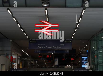 Cannon Street rail station, London, England. Stock Photo