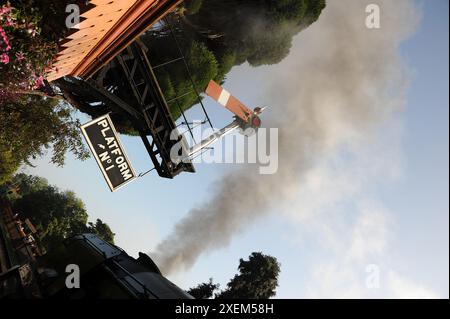 'Taw Valley' at Hampton Loade with a Kidderminster Town - Bridgnorth service. Stock Photo