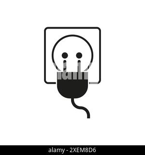 plug icon black vector illustration Stock Vector Image & Art - Alamy