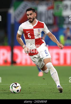 Josip Sutalo of Croatia during UEFA Euro 2024 - Croatia vs Italy, UEFA ...