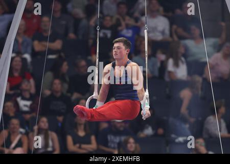 June 27, 2024: Gymnast Alex Diab during the 2024 U.S. Olympic Trials ...
