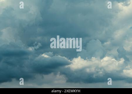 Dramatic sky with stormy cloudsbe used as background Stock Photo