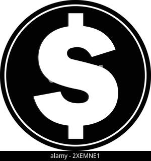 Realistic Dollar, colorful dollar coin, golden money coin, Golden dollar, money coin, coin sign, money icon Stock Vector