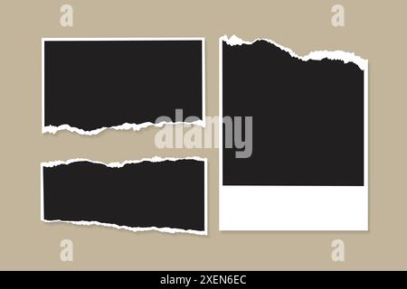 Photo frame polaroid mockup template with black and white effect Stock Vector