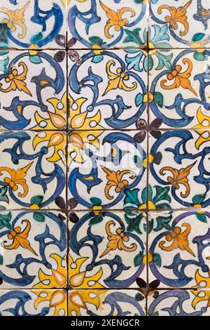 Lisbon, Portugal. Traditional Portuguese Azulejo ceramic tiles. Stock Photo