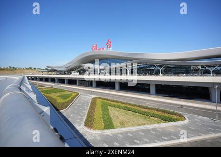 YANTAI, CHINA - JUNE 28, 2024 - The T2 terminal of Yantai Penglai International Airport, Shandong province, on the first day of operation, June 28, 20 Stock Photo