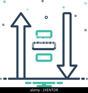 Icon for sort,filter Stock Vector