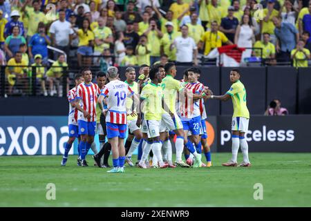Las Vegas, United States. 28th June, 2024. Brazil and Paraguay in Group D of the Copa America at the Allegiant Stadium in Las Vegas in the United States this Friday, June 28, 2024 Credit: Brazil Photo Press/Ģ����ý Live News Stock Photo