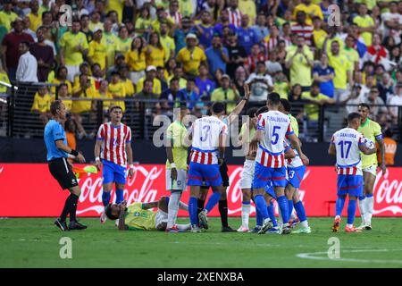 Las Vegas, United States. 28th June, 2024. Brazil and Paraguay in Group D of the Copa America at the Allegiant Stadium in Las Vegas in the United States this Friday, June 28, 2024 Credit: Brazil Photo Press/Alamy Live News Stock Photo