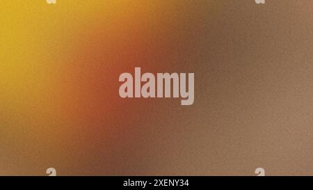 Background with a grainy texture transitioning from yellow to brown Stock Photo
