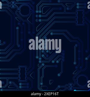 High tech technology geometric and connection system background with digital data abstract. Electronic dark blue background wallpaper. Vector illustra Stock Vector