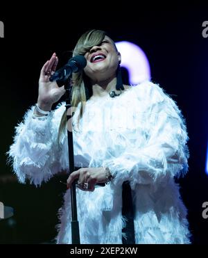 gabrielle Preforming at the  at the In It Together Festival, Margam, Port Talbot Stock Photo