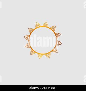 luxury line art mandala design background inlaid in isolated background Stock Vector