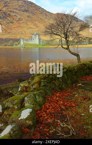 Loch Awe with Kilchurn Castle in the background. Argyl and Bute, Scotland, UK. Stock Photo