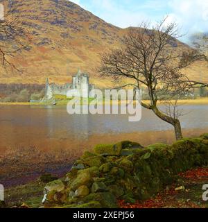 Loch Awe with Kilchurn Castle in the background. Argyl and Bute, Scotland, UK. Stock Photo