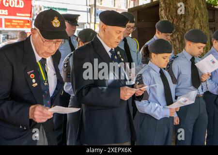 9th Brentwood Essex 29th Jun 2024 Armed Forces Day service Brentwood Essex Credit: Ian Davidson/Alamy Live News Stock Photo