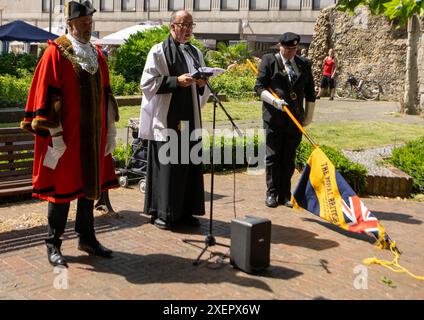 9th Brentwood Essex 29th Jun 2024 Armed Forces Day service Brentwood Essex Credit: Ian Davidson/Alamy Live News Stock Photo