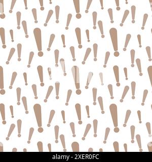 Gray seamless pattern of exclamation mark. Vector Stock Vector