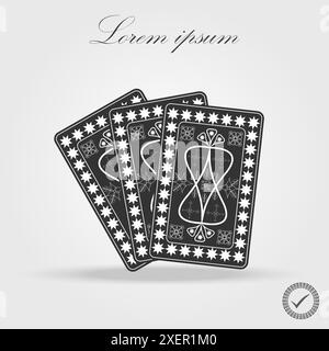 Back side design - playing cards vector illustration Stock Vector