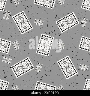 Seamless background pattern. Card suits seamless pattern. Vector illustration Stock Vector