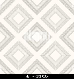 Geometrical pattern in dark gray colors, seamless vector background. Stock Vector