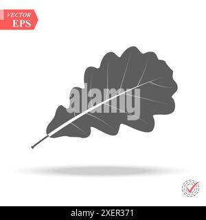 Oak Leaf icon isolated on white background. Oak Leaf vector logo. Flat design style. Modern vector pictogram for web graphics - stock vector eps Stock Vector
