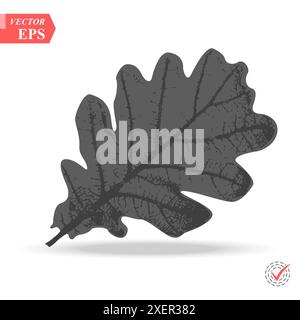 Oak Leaf vector. Modern vector pictogram for web graphics - stock vector eps Stock Vector