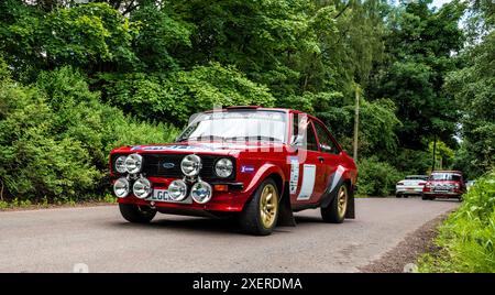 Fun Rally Cars Fun car rally on country roads in South Lanarkshire, Scotland Stock ...
