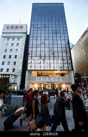 Chanel store, Ginza, Shopping area, Tokyo, Japan. Stock Photo