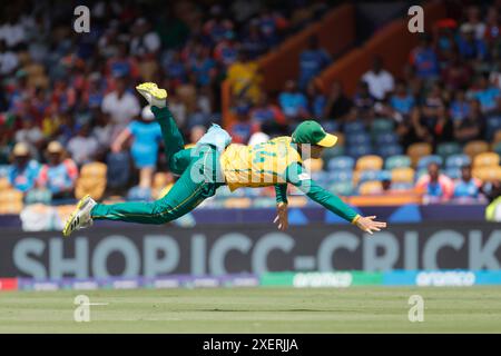 South Africa's Ryan Rickelton in action during the second day of the ...