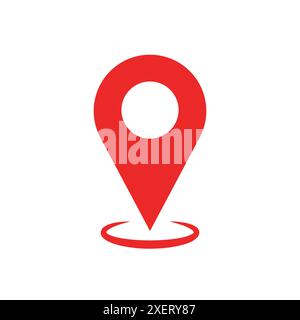 Location pin icon vector illustration on a white background. Stock Vector