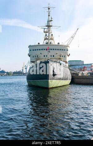 Saint Petersburg, Russia - June 04, 2024: museum ship Icebreaker Krasin Stock Photo