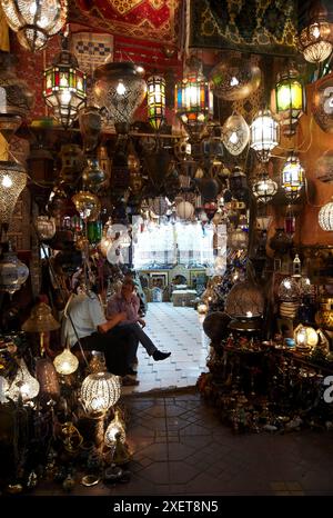 Souk, Medina de Marrakech, High Atlas, Morocco. Stock Photo